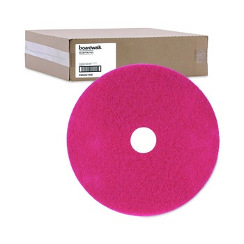 Boardwalk BWK4021RED 21 in. Diameter Buffing Floor Pads - Red (5/Carton)