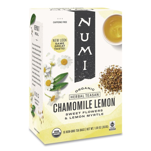 Snacks | Numi 10150 1.8 oz. Organic Teas and Teasans - Chamomile Lemon (18/Box) image number 0