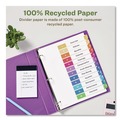 Back to School Sale | Avery 11083 Ready Index 11 in. x 8.5 in. 12-Tab 1 to 12 Customizable Table of Contents Dividers with Multicolor Tabs - White (3/Pack) image number 2