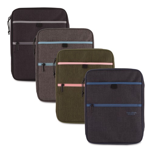 Binders | Five Star 290920 1-in Carry All Zip Binder, 3 Rings, 1-in Capacity, 11 x 8.5, Randomly Assorted Color image number 0