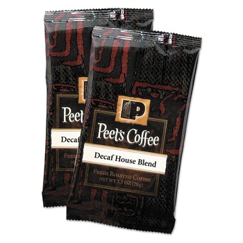 Peet's Coffee & Tea 504913 House Blend 2.5 oz. Frack Pack Decaf Coffee Portion Packs (18/Box)