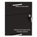 Office Filing Cabinets & Shelves | Alera 2806262 14 in. x 18 in. x 24.1 in. Soho 2-Drawer Vertical Letter File Cabinet - Black image number 4