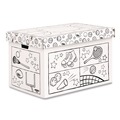 Arts & Crafts Supplies | Bankers Box 1231701 At Play Color in Toy Box Animal Design 1 Section 5.25 Cu Ft 28-in x 18-in x 18-in White/Black image number 2