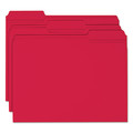 File Folders | Smead 12734 0.75 in. Expansion Reinforced 1/3-Cut Top Tab Colored File Folders - Letter Size/Red (100/Box) image number 1