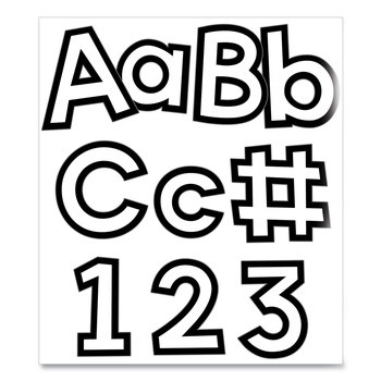 Carson-Dellosa 130100 219-Piece 4 in. EZ Letter Combo Pack - White Characters, Black Background (1-Pack)