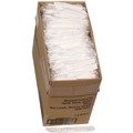 Cutlery | Pactiv Corp. FKQWSCHLCH Mediumweight Plastic Fieldware Cutlery Napkin/Spork/Straw Kit - White (1000/Carton) image number 0