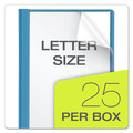File Folders | Oxford 55801EE 8.5 in. x 11 in. 0.5 in. Capacity Standard Grade Report Cover - Clear/Light Blue (25/Box) image number 1