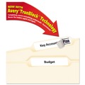 Back to School Sale | Avery 08366 0.66 in. x 3.44 in. Permanent TrueBlock File Folder Labels with Sure Feed Technology - White (30/Sheet, 25 Sheets/Pack) image number 3