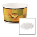 Food Trays, Containers, and Lids | Chinet 70408 8 oz. - 10 oz. Streetside Paper Food Container with Plastic Lid (250/Carton) image number 0