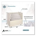 Office Filing Cabinets & Shelves | Safco 3083 30.25 in. x 15.75 in. x 29.25 in. 50 Compartments Laminate Mobile Roll Files - Putty image number 4