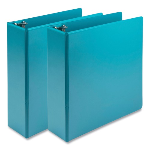 Binders | Samsill U86877 Earth's Choice Plant-Based Economy 11 in. x 8.5 in. 3-Ring View Binders with 3 in. Capacity - Teal (2/Pack) image number 0