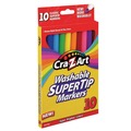 Washable Markers | Cra-Z-Art 1007348 Washable SuperTip Fine/Broad Bullet Markers - Assorted Colors (10/Set) image number 2