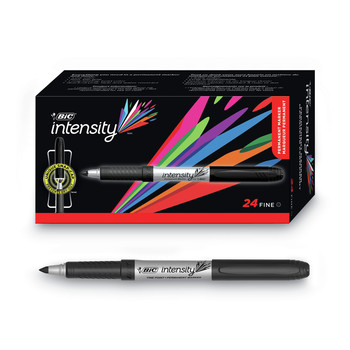 BIC GPM241-BK Intensity Fine Bullet Tip Permanent Marker Value Pack - Black (24/Pack)