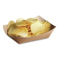 Food Trays, Containers, and Lids | Bagcraft 300697 EcoCraft Paper Food Tray with 2-lb. Capacity - Natural (1000/Carton) image number 2