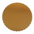 Food Trays, Containers, and Lids | SCT SCH 1615 Single Wall Construction Paper 10 in. Diameter Gold Cake Circles (200/Carton) image number 0