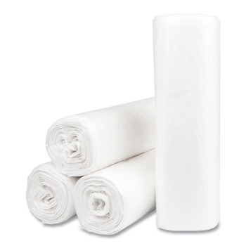 Inteplast Group VALH3037N10 High-Density 30 Gallon 30 in. x 36 in. Commercial Can Liners - Natural (500/Carton)