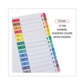 Dividers & Tabs | Universal UNV24808 11 in. x 8.5 in. 15-Tab Deluxe Table of Contents Dividers for Printers - White (6/Pack) image number 2