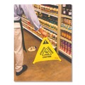 Just Launched | Rubbermaid Commercial FG9S0100YEL 3-Sided Fabric 21 in. x 21 in. x 30 in. Multilingual Pop-Up Wer Floor Safety Cone - Yellow image number 4