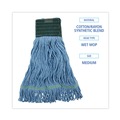  | Boardwalk BWK402BL Cotton/Rayon Fiber Premium Standard Mop Head - Medium, Blue (12/Carton) image number 3
