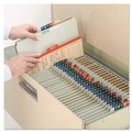 File Folders | Smead 14091 8 SafeSHIELD Fasteners 2/5-Cut Tabs 3 Dividers Letter Size Pressboard Classification Folders - Gray-Green (10/Box) image number 5
