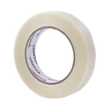 TAPES | Universal UNV30024 3 in. Core 24 mm. x 54.8 m. #120 Utility Grade Filament Tape - Clear (1-Roll)
