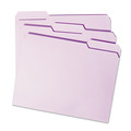 File Folders | Smead 12434 0.75 in. Expansion Reinforced 1/3-Cut Top Tab Colored File Folders - Letter Size/Lavender (100/Box) image number 3