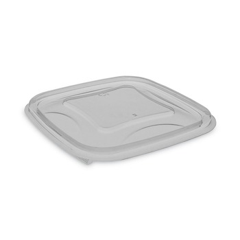 Pactiv Corp. YSACLF05 5.5 in. x 5.5 in. x 0.75 in. Plastic EarthChoice Square Recycled Bowl Flat Lid - Clear (504/Carton)