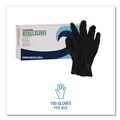 Disposable Gloves | Boardwalk 396XXLBXA 396 Series 9.5 in. Long 4.4 mil. Thick Powder-Free Disposable General-Purpose Nitrile Gloves - XX-Large Black (100/Box) image number 4
