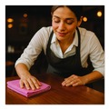Cleaning Cloths | Boardwalk 2164040 16 in. x 16 in. Microfiber Cleaning Cloths - Pink (24/Pack) image number 4