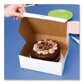 Food Trays, Containers, and Lids | SCT SCH 0971 10 in. x 10 in. x 3 in. Bakery Boxes - White (200/Carton) image number 3