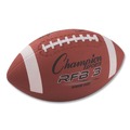 Breakroom Supplies | Champion Sports RFB3 Junior Size Rubber Sports Ball For Football - Brown image number 0