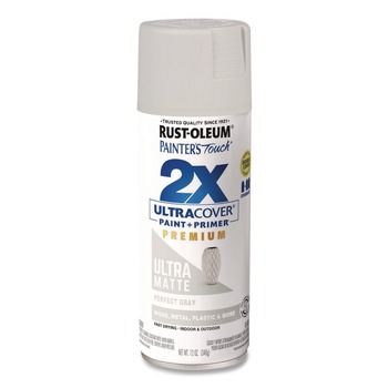 Rust-Oleum 331184 Painter's Touch 12 oz. Aerosol Can 2X Ultra Cover Spray Paint - Ultra Matte Gray