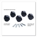 Office Chair Casters | Master Caster 23622 2 in. Hard Nylon Wheel Grip Ring Type B and Type K Stems Deluxe Duet Casters - Matte Black (5-Piece/Set) image number 1