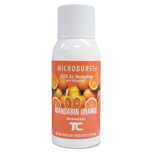 Odor Control | Rubbermaid Commercial FG402408 Microburst 3000 2 oz. Aerosol Spray Refill - Mandarin Orange (12/Carton) image number 0