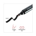 Permanent Markers | Universal UNV07054 Broad Chisel Tip Permanent Marker - Black (60/Pack) image number 4