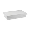 Food Trays, Containers, and Lids | Pactiv Corp. NOB02W EarthChoice OneBox 9 in. x 4.85 in. x 2 in. 55 oz. Paper Box - White (100/Carton) image number 0