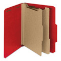 File Folders | Smead 14061 2 in. Expansion Recycled Pressboard 6-Fastener Classification Folders - Letter Size/Bright Red (10/Box) image number 0