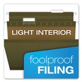 File Folders | Pendaflex 04153 1/5 1/5-Cut Tabs Legal Size Reinforced Hanging File Folders with Printable Tab Inserts - Standard Green (25/Box) image number 6