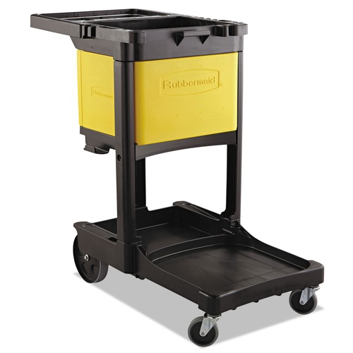Cleaning Carts | Rubbermaid Commercial FG618100YEL Locking Cabinet For Cleaning Carts - Yellow image number 0