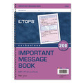 Retail Store Supplies | TOPS 4005 3.88 x 5.5 Two-Part Carbonless Telephone Message Book with Fax/Mobile Section image number 1