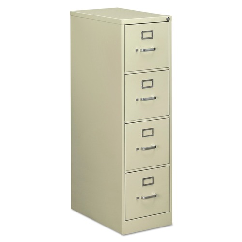 Office Filing Cabinets & Shelves | Alera 25472 15 in. x 25 in. x 52 in. 4-Drawers Economy Vertical File - Letter, Putty image number 0