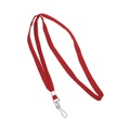 Label & Badge Holders | Advantus 75425 36 in. Long Metal J-Hook Fastener Deluxe Lanyards - Red (24/Box) image number 1