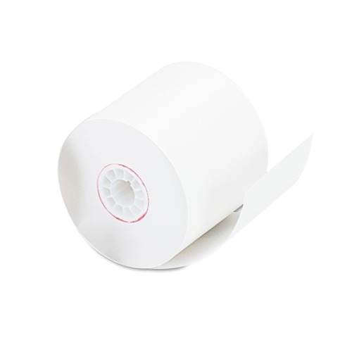 Copy & Printer Paper | Universal UNV35705RL 0.5 in. Core 2.25 in. x 128 ft. Impact and Inkjet Print Bond Paper Rolls - White (1 Roll) image number 0