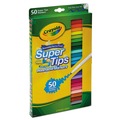 Washable Markers | Crayola 585050 Super Tips Fine/Broad Washable Markers - Assorted Colors (50/Set) image number 1