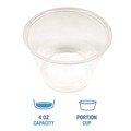 Cups and Lids | Boardwalk BWKPRTN4TS 4 oz. Polypropylene Souffle/Portion Cups - Translucent (2500/Carton) image number 2
