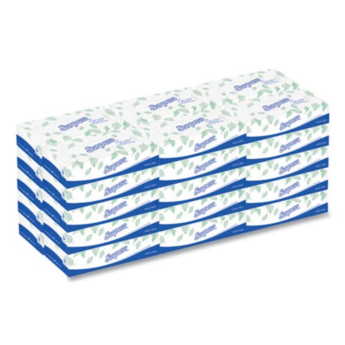  | Surpass 21340 2-Ply Flat Box Facial Tissue for Business - White (100 Sheets/Box, 30 Boxes/Carton) image number 0