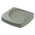 Trash Cans | Rubbermaid Commercial FG268988GRAY Untouchable 16 in. Square Swing Top Lid - Gray image number 0