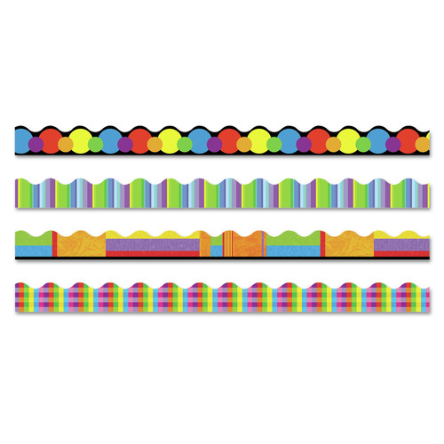 Arts & Crafts Supplies | TREND T92908 Terrific Trimmers 2.25 in. x 39 in. Variety Set Board Trim - Assorted Color Basics (48/Set) image number 0