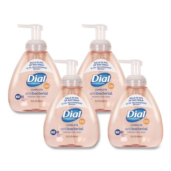 Dial Professional 1700098606 15.2 oz. Antibacterial Foaming Hand Wash - Original Scent (4/Carton)