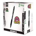 Pens | Zebra 22196 1 mm Z-Grip Retractable Ballpoint Pen - Medium/Black Ink/Clear/Black Barrel (96/Pack) image number 0